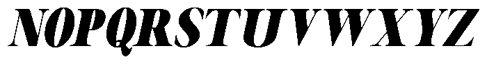 Canella Black Condensed Italic Font UPPERCASE