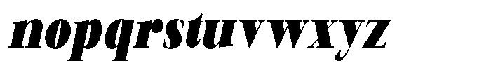 Canella Black Condensed Italic Font LOWERCASE