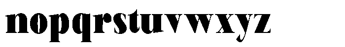 Canella Black Condensed Font LOWERCASE