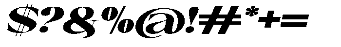 Canella Black Expanded Italic Font OTHER CHARS
