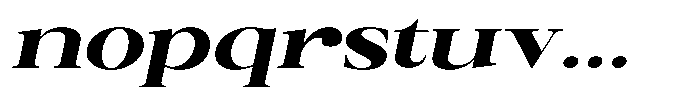 Canella Black Expanded Italic Font LOWERCASE