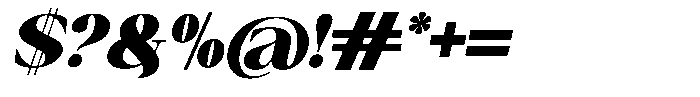 Canella Black Italic Font OTHER CHARS
