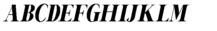 Canella Bold Condensed Italic Font UPPERCASE