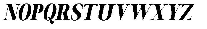 Canella Bold Condensed Italic Font UPPERCASE