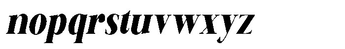 Canella Bold Condensed Italic Font LOWERCASE
