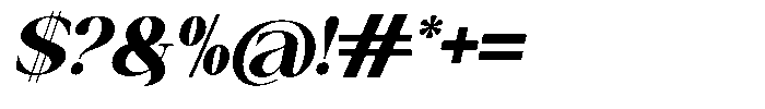 Canella Bold Italic Font OTHER CHARS