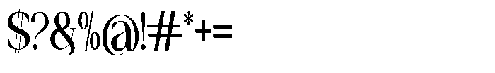Canella Condensed Font OTHER CHARS