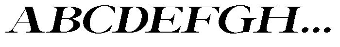 Canella Extra Bold Expanded Italic Font UPPERCASE