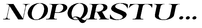 Canella Extra Bold Expanded Italic Font UPPERCASE