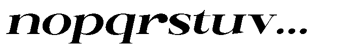 Canella Extra Bold Expanded Italic Font LOWERCASE