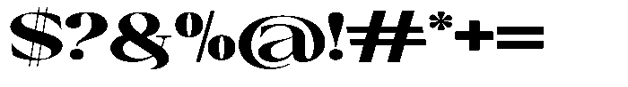 Canella Extra Bold Expanded Font OTHER CHARS
