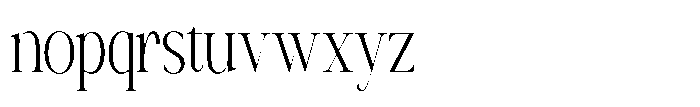 Canella Extra Light Condensed Font LOWERCASE
