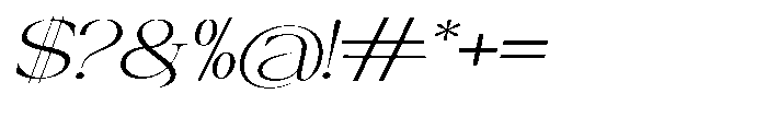 Canella Extra Light Expanded Italic Font OTHER CHARS
