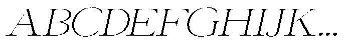 Canella Extra Light Expanded Italic Font UPPERCASE