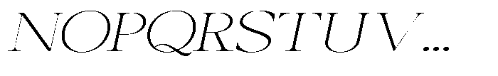Canella Extra Light Expanded Italic Font UPPERCASE