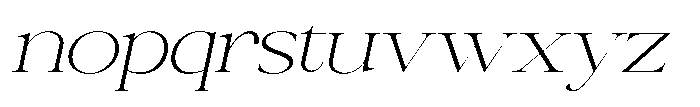 Canella Extra Light Expanded Italic Font LOWERCASE