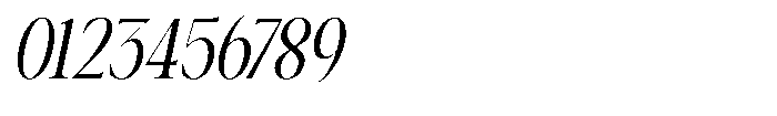 Canella Light Condensed Italic Font OTHER CHARS
