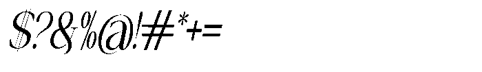 Canella Light Condensed Italic Font OTHER CHARS