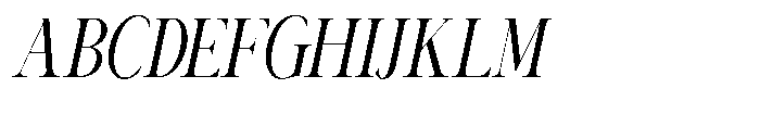 Canella Light Condensed Italic Font UPPERCASE