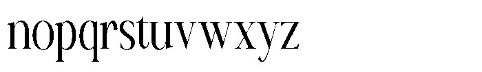 Canella Light Condensed Font LOWERCASE