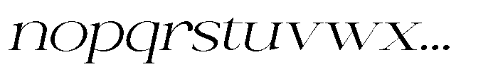Canella Light Expanded Italic Font LOWERCASE