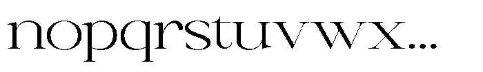 Canella Light Expanded Font LOWERCASE