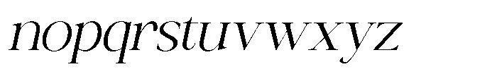 Canella Light Italic Font LOWERCASE