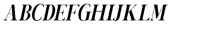 Canella Medium Condensed Italic Font UPPERCASE