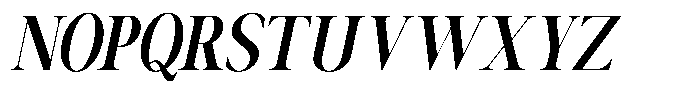 Canella Medium Condensed Italic Font UPPERCASE