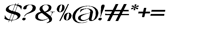 Canella Medium Expanded Italic Font OTHER CHARS