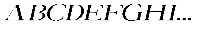 Canella Medium Expanded Italic Font UPPERCASE
