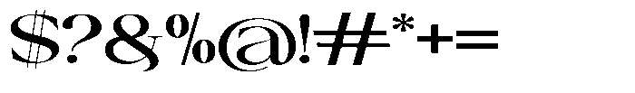 Canella Medium Expanded Font OTHER CHARS