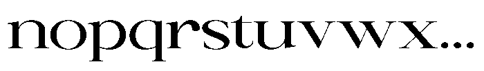 Canella Medium Expanded Font LOWERCASE