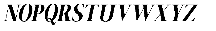 Canella Semi Bold Condensed Italic Font UPPERCASE
