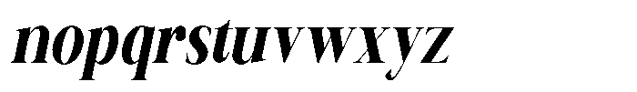 Canella Semi Bold Condensed Italic Font LOWERCASE