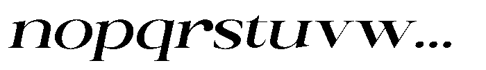 Canella Semi Bold Expanded Italic Font LOWERCASE