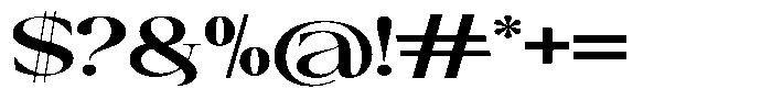 Canella Semi Bold Expanded Font OTHER CHARS