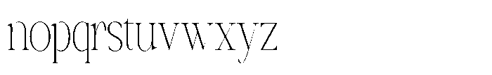 Canella Thin Condensed Font LOWERCASE