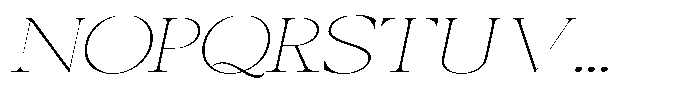 Canella Thin Expanded Italic Font UPPERCASE
