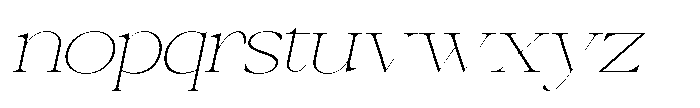 Canella Thin Expanded Italic Font LOWERCASE