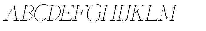 Canella Thin Italic Font UPPERCASE