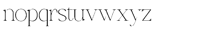 Canella Thin Font LOWERCASE