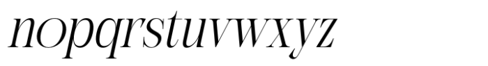 Canesa Italic Font LOWERCASE