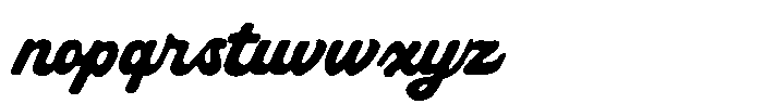 Canford Script Font LOWERCASE