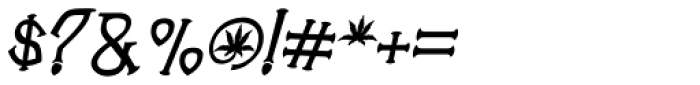 Cannabis Bold Italic Font OTHER CHARS