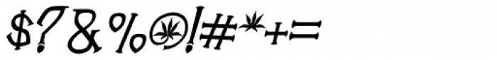 Cannabis Italic Font OTHER CHARS