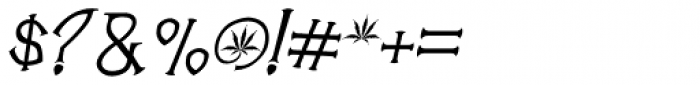 Cannabis Light Italic Font OTHER CHARS