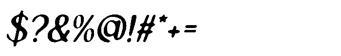 Canpile Blur Italic Font OTHER CHARS