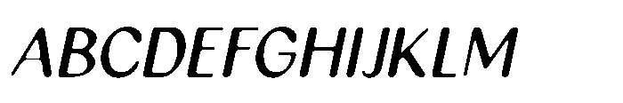 Canpile Blur Italic Font UPPERCASE