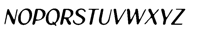 Canpile Blur Italic Font UPPERCASE